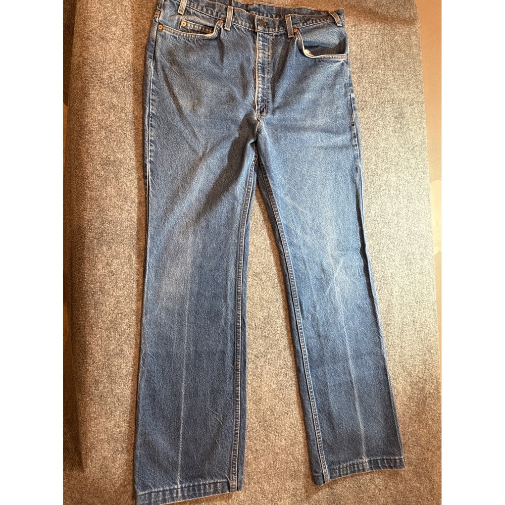 Vintage 1993 Levis 517 Orange Tab Bootcut Jeans Made in USA Blue W38 L36